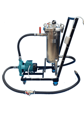 Filter Housing with Carrier and Pump